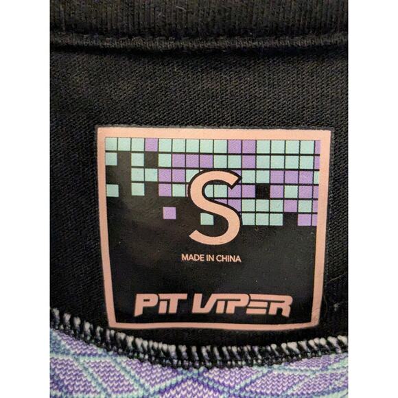 Pit Viper Sunglasses Naples Hi Collar Tee T-Shirt Biking Men Size Small Black - Picture 5 of 7